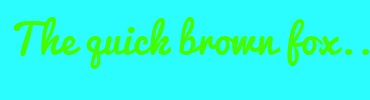 Image with Font Color 41FD00 and Background Color 2BFDFF